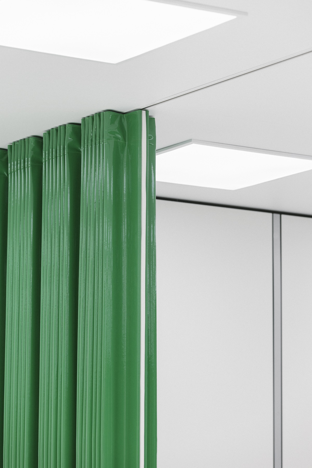 dooor folding door with built-in track